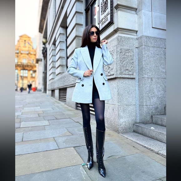 Zara Tailored Double Breasted coat - Picture 4 of 16